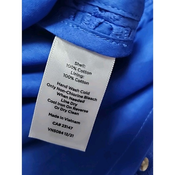 Talbots A-Line Skirt Women's Eyelet Royal Blue Sz 6 NWT cotton lined $109 32x20 - Picture 4 of 14